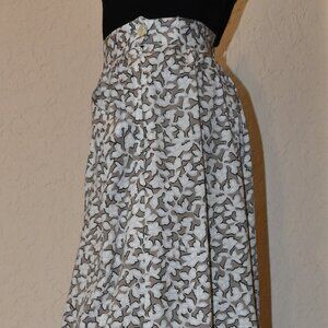 Cacharel Flowy A-line cut, Floral pattern, Midi Skirt US 8